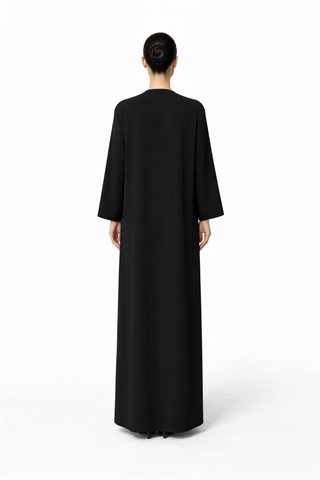 Yaka İşlemeli Abaya