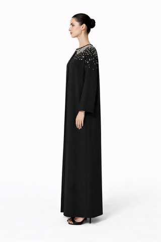 Yaka İşlemeli Abaya