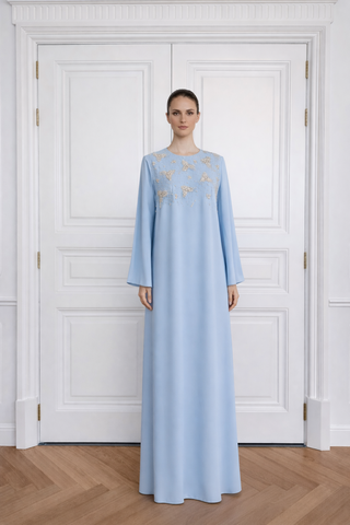 İşlemeli Abaya Elbise