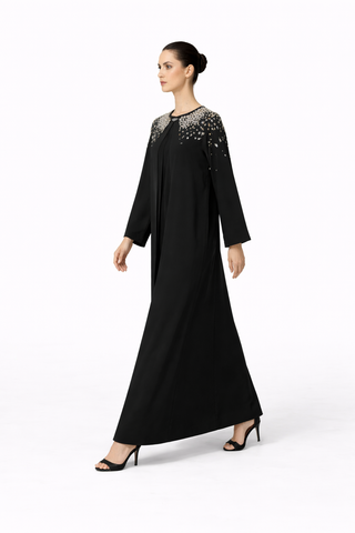 Yaka İşlemeli Abaya