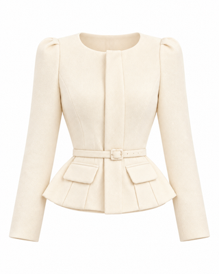 Kemerli Peplum Ceket