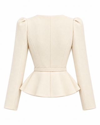 Kemerli Peplum Ceket - arka